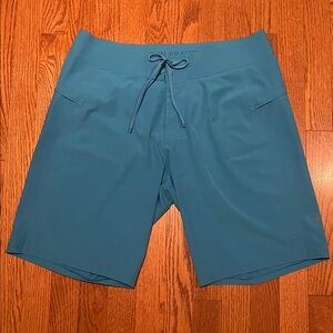 LULULEMON MENS BLUE BOARD SWIM POOL SHORTS SIZE 32